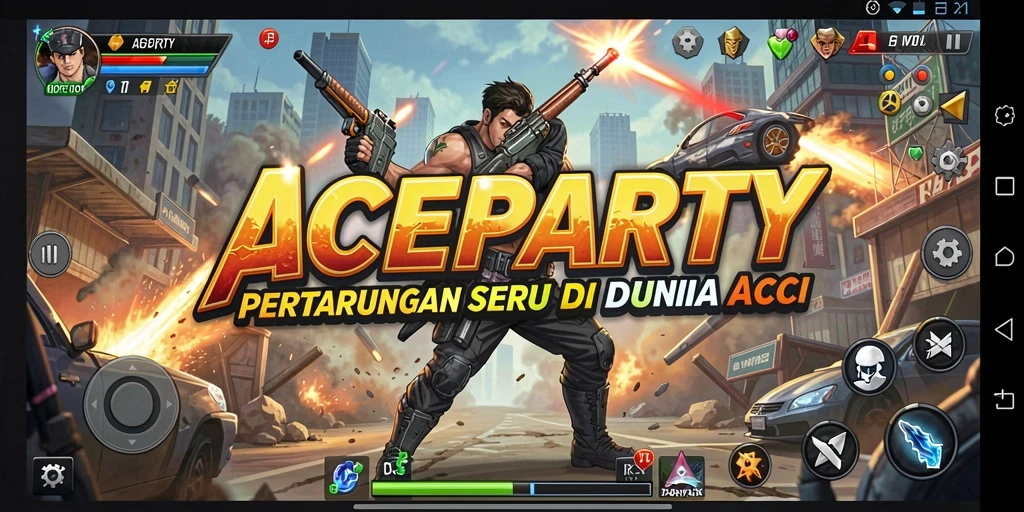 Tampilan gameplay ACEPARTY yang penuh aksi dan menegangkan.