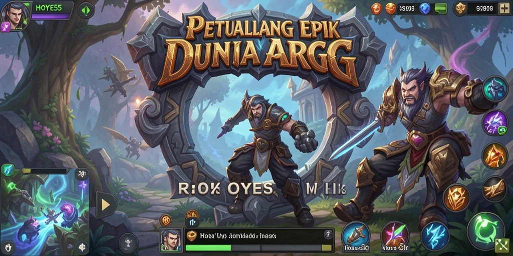 Menampilkan aksi pertempuran seru dalam gameplay ARPG HOYE55.