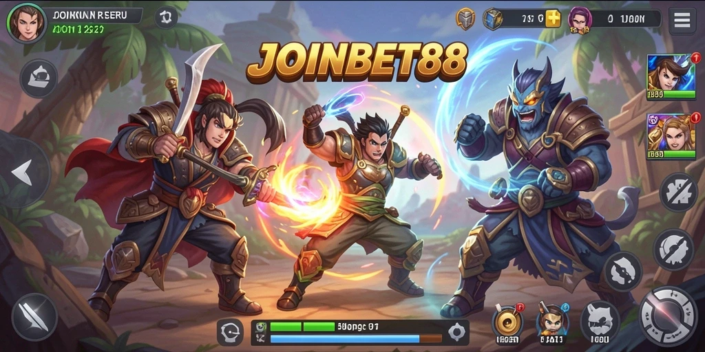 Screenshot dari gameplay yang menampilkan pertarungan dinamis.