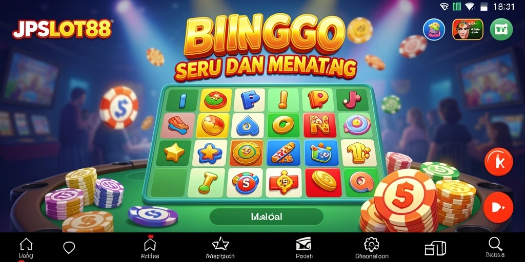 Tampilan gameplay seru di JPSLOT88, saat bermain Bingo bersama teman.
