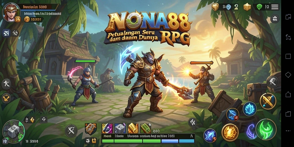 Tampilan gameplay NONA88 yang mendebarkan dalam petualangan RPG.