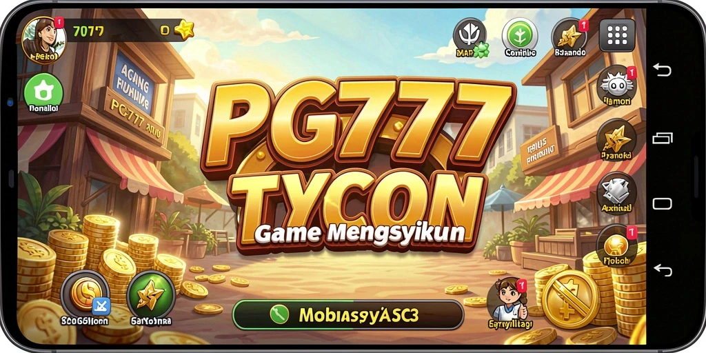 Screenshot utama PG777 menampilkan gameplay Tycoon yang seru dan interaktif.