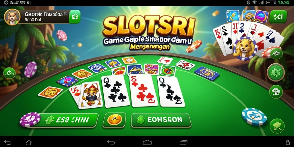 Screenshot gameplay SLOTSRI menampilkan aksi seru dalam permainan Gaple.