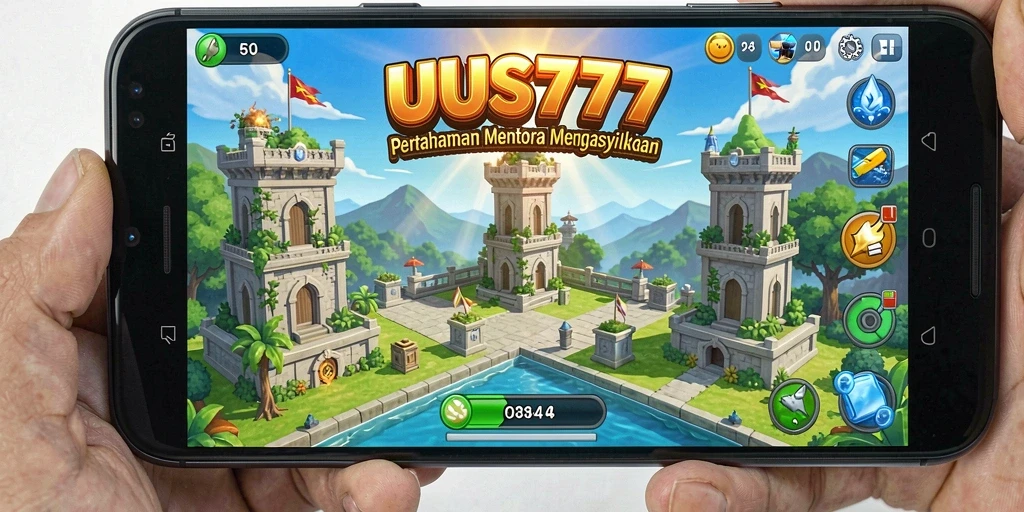 Tampilan gameplay mendebarkan dari UUS777 Tower Defense.